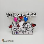 Dekor. na tortu/magnetka - Všetko najlepšie - partia