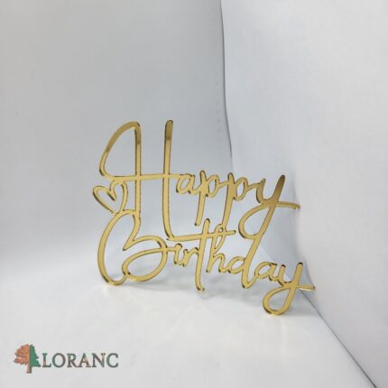 pl.nápis – Happy Birthday /Zlatá 22/