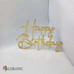 pl.nápis na tortu – Happy Birthday /Zlatá 24/