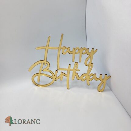 pl.nápis na tortu – Happy Birthday /Zlatá 24/