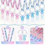 Akrylový cumlík - náhrdelník /ružová/ – Obrázok 3