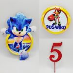 Dekorácia na tortu/magnetka - Ježko SONIC - SADA 02