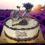 pl. dekorácia na tortu/ Bicykel + levanduľa /18/ – Obrázok 3