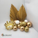 Dekorácia – Guličky – SADA 153 /zlatá/ – Obrázok 2