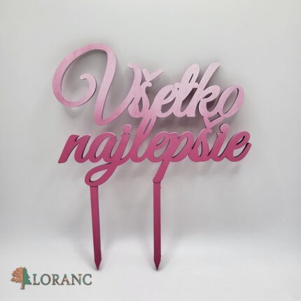 Všetko najlepšie /14/ružová/