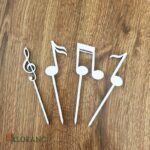 Zápich na tortu - Drevené noty – sada