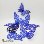 Dekorácia – motýle modré 3D/79