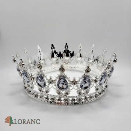 Dekorácia na tortu – Princeznovská korunka /strieborná/05