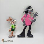 dekorácia na tortu/magnetka - Vlk a zajac 02