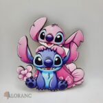 Dekorácia na tortu/magnetka Stitch a Angel 10