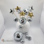 Dekorácia na tortu – Guličky /disko gule+hviezdičky/HUNTRIX sada 155