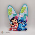 Dekorácia na tortu/magnetka Stitch a Lilo 11