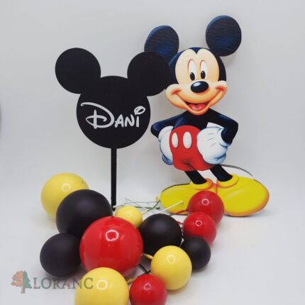 Zápich na tortu/sada Mickey /magnetka+guličky+zápich/