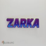 dekorácia na tortu/magnetka - meno v štýle Huntrix/K-POP - Zarka