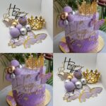 Dekorácia – Guličky – SADA 154 /zlatá, strieborná, fialová/