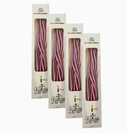 Tortové sviečky /08/zlatá ružová/