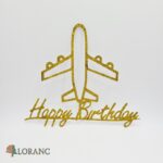 pap.zápich na tortu – Happy Birthday- lietadlo