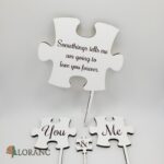 Zápich svadobný - Puzzle /anglická verzia/biela/