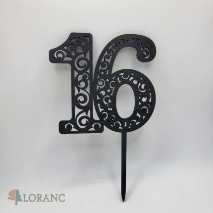 Zápich číslo 16 /ornament/čierna/