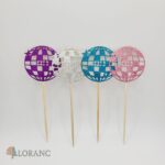 Pap.zápich na tortu – disko guličky