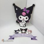 Dekorácia na tortu sada Kuromi – Magnetka + Happy Birthday