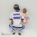 Dekorácia na tortu /magnetka otec + dcéra