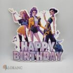 Pap.zápich na tortu Happy Birthday - Huntrix/ K-POP – Obrázok 2