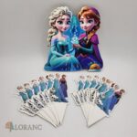 dekorácia na tortu Frozen - magnetka + zápichy do cupcakes