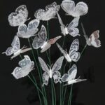 Dekorácia – motýle biele 3D/80