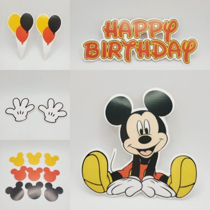 Pap. dekorácia na tortu Happy Birthday Mickey Mouse