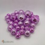 Dekorácia na tortu – guličky Disko /ružové/ 02