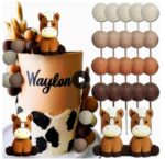 Dekorácia – Guličky SADA 171 /béžová,hnedá/koník/