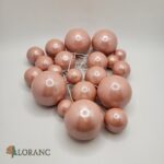 Dekorácia – Ružové guličky 11 /perleťová, svetlá/ – Obrázok 2