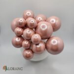 Dekorácia – Ružové guličky 11 /perleťová, svetlá/
