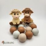 Dekorácia – Guličky SADA 167 /hnedá,béžová/krava/ – Obrázok 3