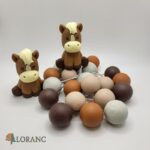 Dekorácia – Guličky SADA 171 /béžová,hnedá/koník/ – Obrázok 2