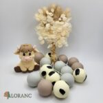 Dekorácia – Guličky SADA 170 /béžová/krava/ – Obrázok 4