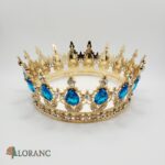 Dekorácia – Princeznovská korunka /zlatá+modrá/ 09 – Obrázok 2