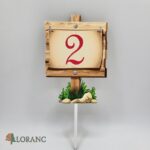 zápich na tortu - Máša a medveď - Tabuľka + číslo