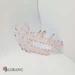 dekorácia na tortu/plastový nápis – Birthday Queen 01 /ružová/