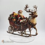 Akrylová stojaca dekorácia - Vianoce/Santa Claus/Mikuláš + sob