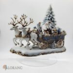 Akrylová stojaca dekorácia - Vianoce/Santa Claus/Mikuláš + soby