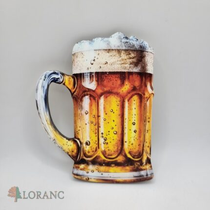 dekorácia na tortu/magnetka - pohár s pivom