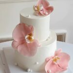 Dekorácia na tortu - Kvety - orchidea ružová 10