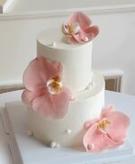 Dekorácia na tortu - Kvety - orchidea ružová 10