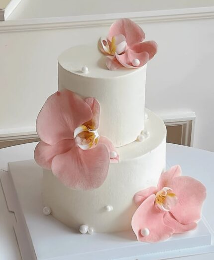 Dekorácia na tortu - Kvety - orchidea ružová 10