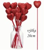 Dekorácia na tortu – Červené srdiečko polyst. 3D /SADA/ – Obrázok 2
