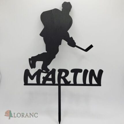 Zápich na tortu/hokejista + meno /čierny/