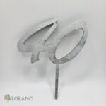 číslo 40 new/strieborná/7/