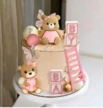 Dekorácia – Guličky + macko SADA 166 /ružová/ – Obrázok 4